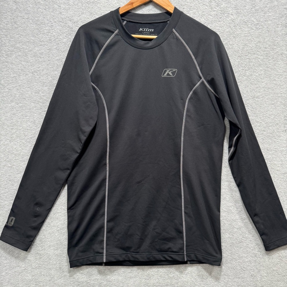 Klim Aggressor 1.0 Base Layer Shirt Mens Large L Black Pullover Crew Snow Sports